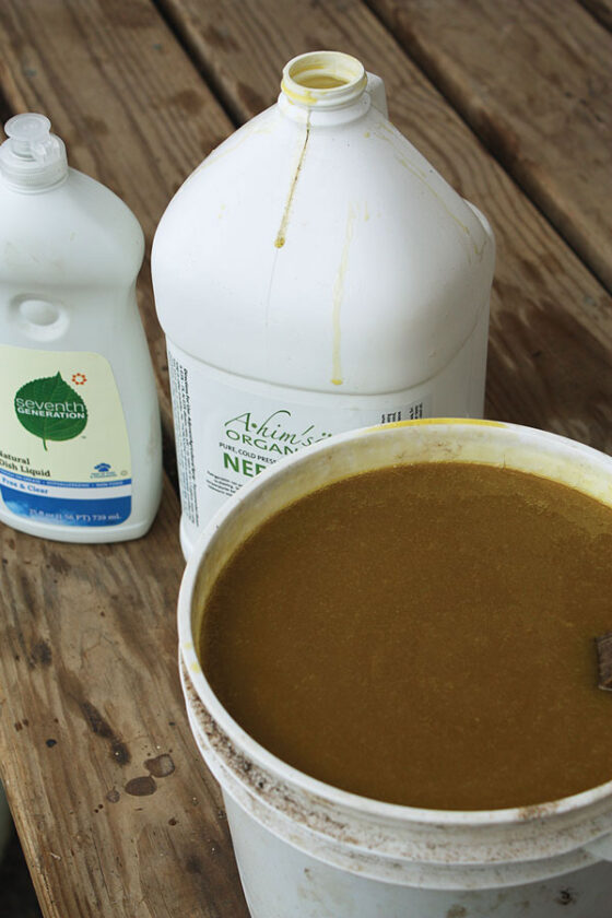 Pure neem oil requires a soap emulsifier to properly mix into water.